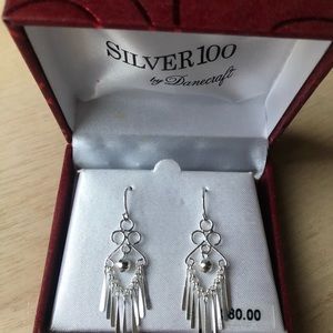 Silver 100 by Danecraft Damgling Earrings